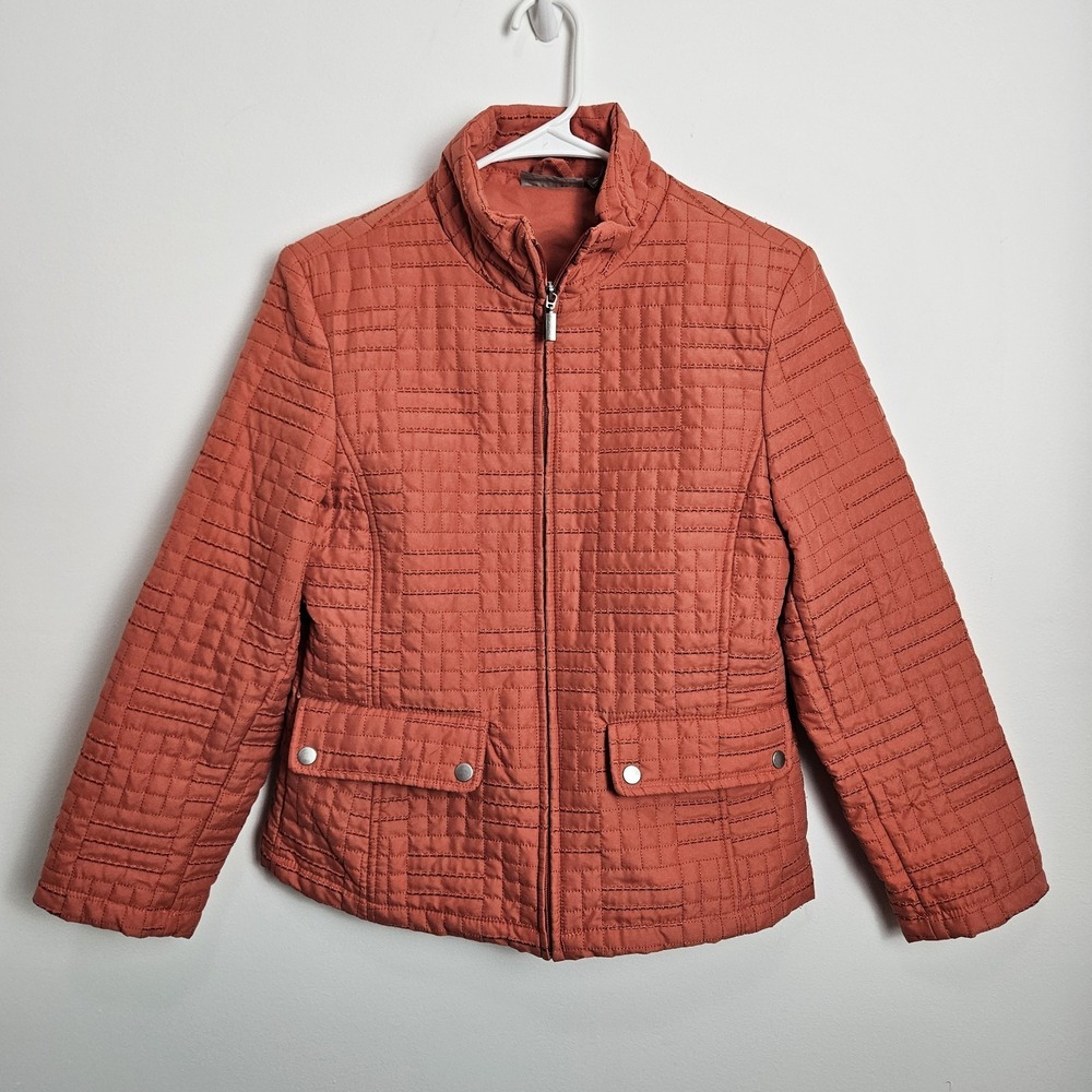 Jane Ashley Womens Size Small Jacket Casual Lifestyle Quilted‎ Coat Full Zip